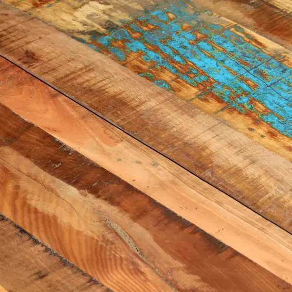 Industriaalne taastatud puidust söögilaud terasraamiga, 118 x 60 x 76 cm – 5