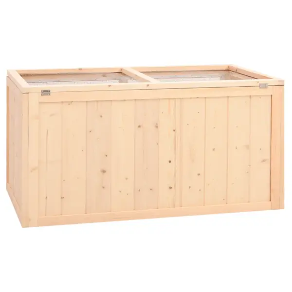 Mitmetasandiline täispuidust hamstripuur väljatõmmatava alusega, 89,5 x 45 x 45 cm, pruun – 6