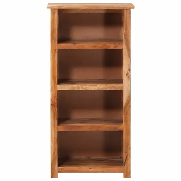 Pruun täispuidust raamaturiiul, 50 x 30 x 100 cm – 2