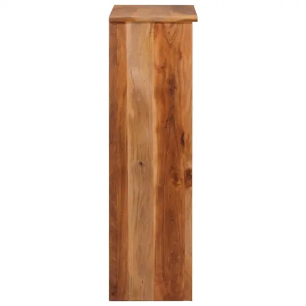 Pruun täispuidust raamaturiiul, 50 x 30 x 100 cm – 3