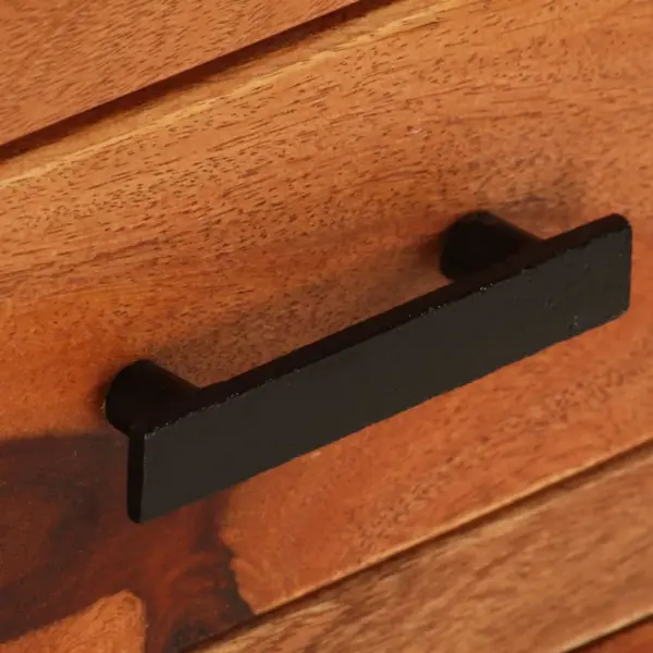 Pruun täispuidust telerikapp 4 sahtli ja 2 sektsiooniga, 110 x 30 x 40 cm – 6
