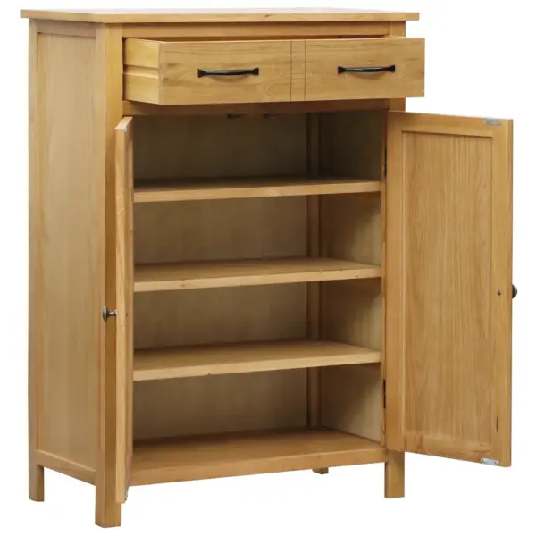 Tammepuidust kingakapp 4 riiuli, 2 ukse ja 2 sahtliga, 76 x 37 x 105 cm – 5