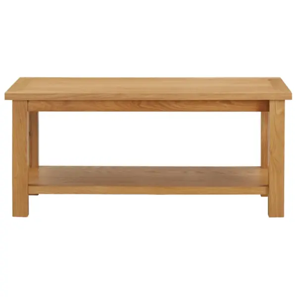 Tammepuidust kohvilaud hoiuriiuliga, 90 x 45 x 40 cm - 2