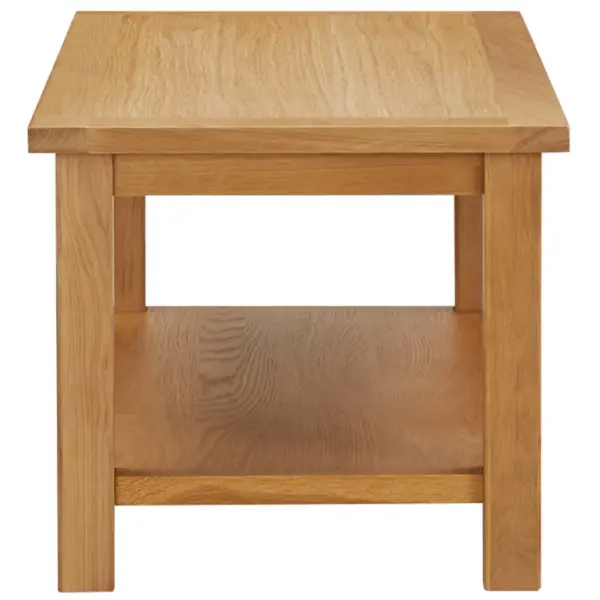 Tammepuidust kohvilaud hoiuriiuliga, 90 x 45 x 40 cm - 3