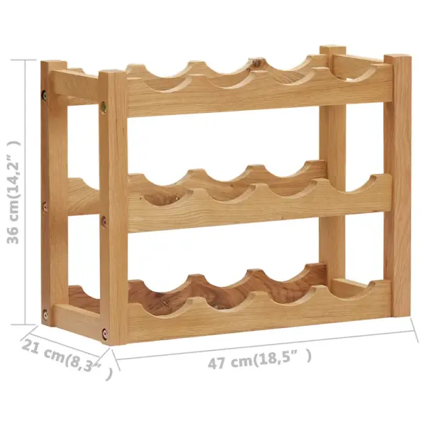 Tammepuidust veiniriiul 12 pudelile, 47 x 21 x 36 cm – 5