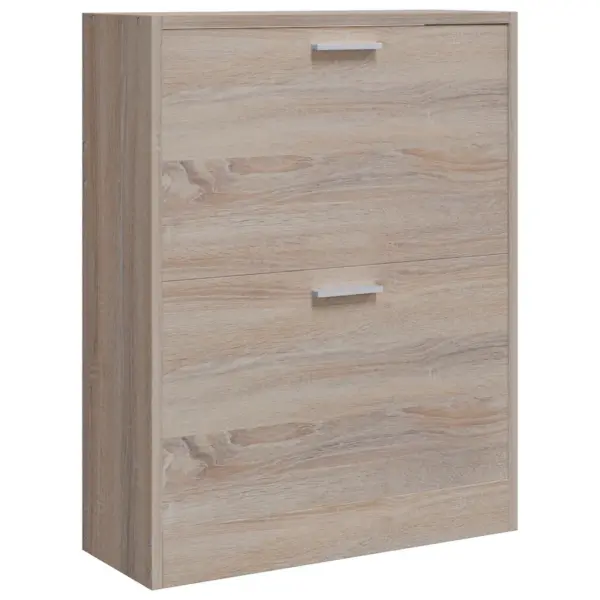Tammevälimusega jalatsikapp 2 sahtliga, 63,5 x 24 x 81 cm – 2