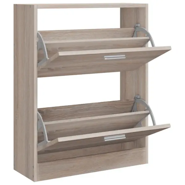 Tammevälimusega jalatsikapp 2 sahtliga, 63,5 x 24 x 81 cm – 3