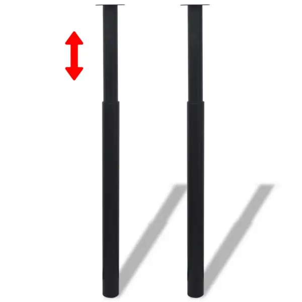 Teleskoop-lauajalad, 4 tk, must, läbimõõt 60 mm, kõrgus 710–1100 mm – 2