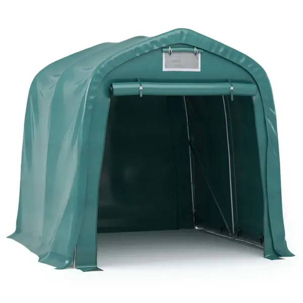 Telk-garaaž sõidukitele, PVC kate, tumeroheline, 1,6 x 2,4 m – 2