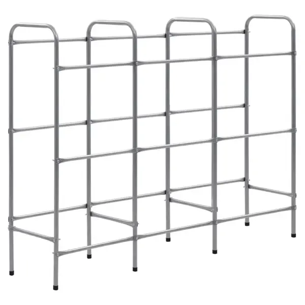 Terasest hoiuriiul 9 kastile, hõbedane, 145 x 33 x 116 cm – 2