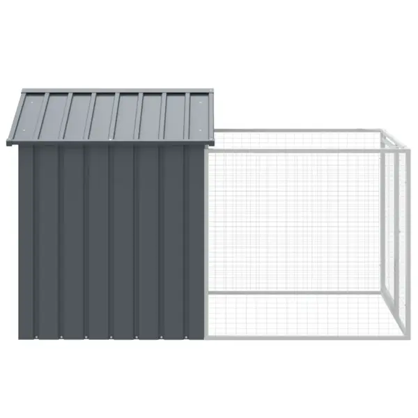 Terasest koerakuut aedikuga, antratsiithall, 117 x 201 x 123 cm – 4