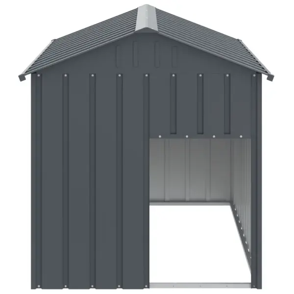 Katusega koerakuut tsingitud terasest, antratsiithall, 117 x 153 x 123 cm – 3