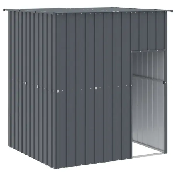Tsingitud terasest koerakuut katusega, antratsiithall, 165 x 153 x 181 cm – 2