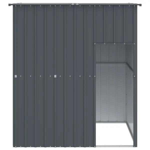Tsingitud terasest koerakuut katusega, antratsiithall, 165 x 153 x 181 cm – 3