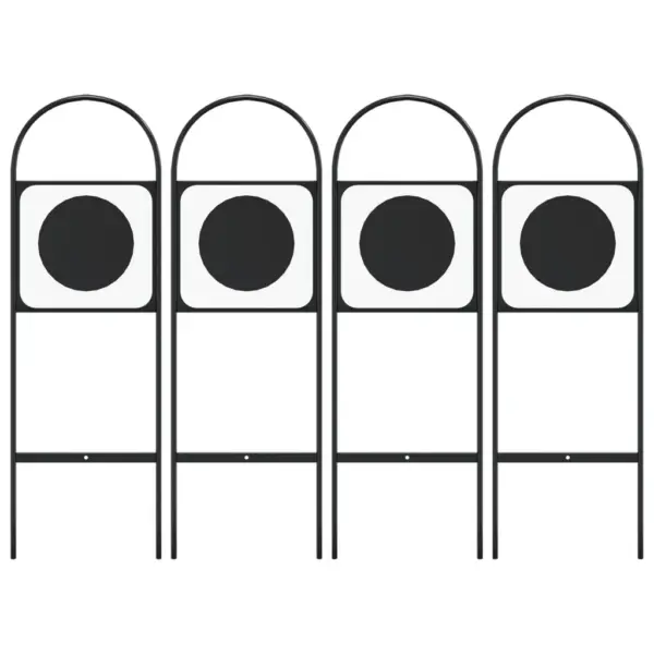 Terasest koolisõidu areenimärgid, 4 tk, must-valge, 22,5 x 69,5 cm – 2
