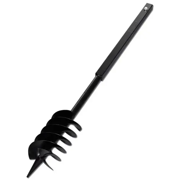 Terasest maapuur käepidemega, 150 mm spiraaliga, 4 pikendustoru, must – 6
