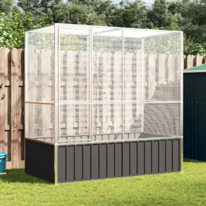 Terasest välilindla, hõbedane ja antratsiithall, 210,5 x 107 x 212 cm