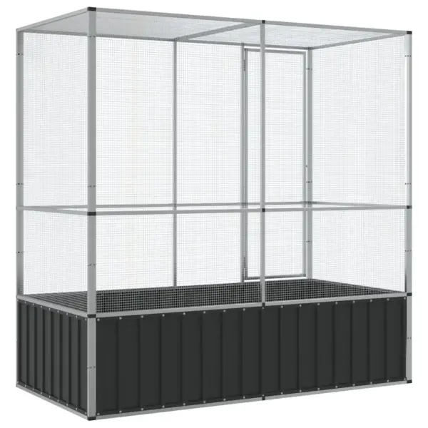 Terasest välilindla, hõbedane ja antratsiithall, 210,5 x 107 x 212 cm – 6