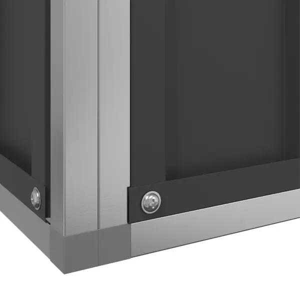 Terasest välilindla, hõbedane ja antratsiithall, 210,5 x 107 x 212 cm – 9