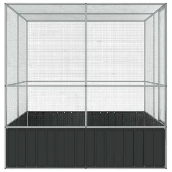 Tsingitud terasest välilindla lukustatava uksega, hõbedane/antratsiithall, 211 x 207 x 212 cm - 5