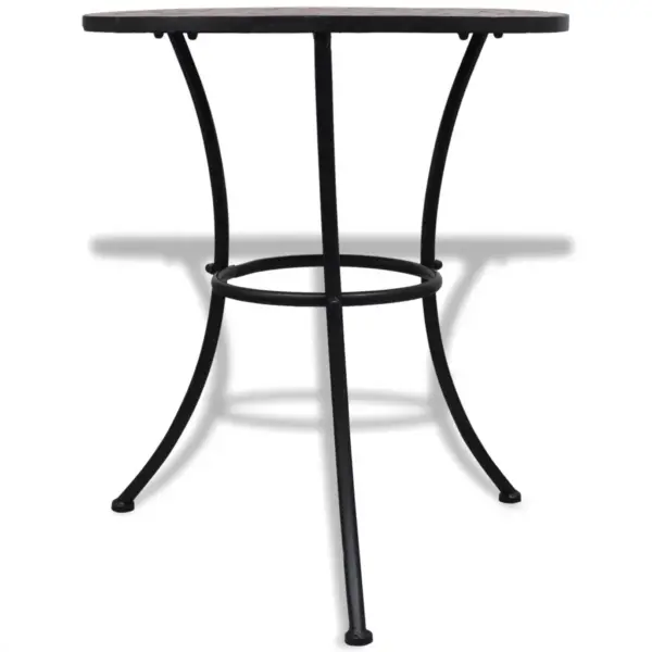 3-osaline terrakota bistrookomplekt keraamilise lauaplaadi ja istmetega, laud 60 x 70 cm – 3