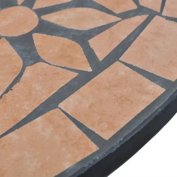 3-osaline terrakota bistrookomplekt keraamilise lauaplaadi ja istmetega, laud 60 x 70 cm – 5