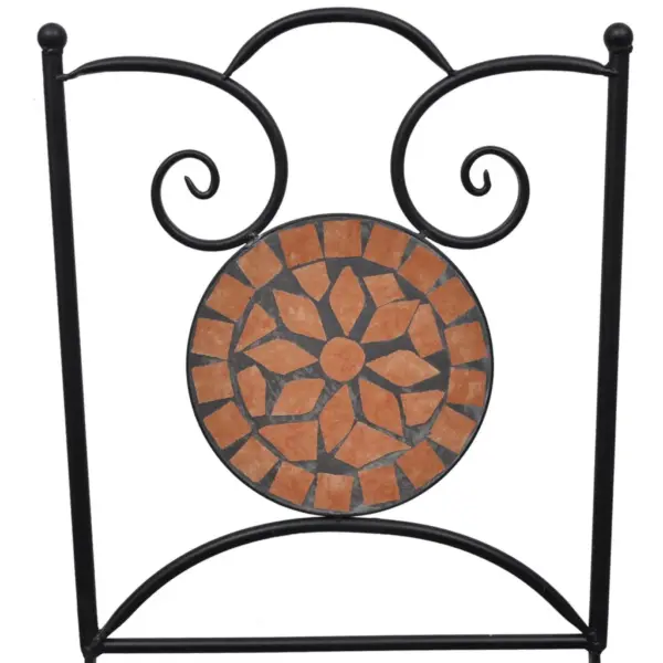 3-osaline terrakota bistrookomplekt keraamilise lauaplaadi ja istmetega, laud 60 x 70 cm – 8