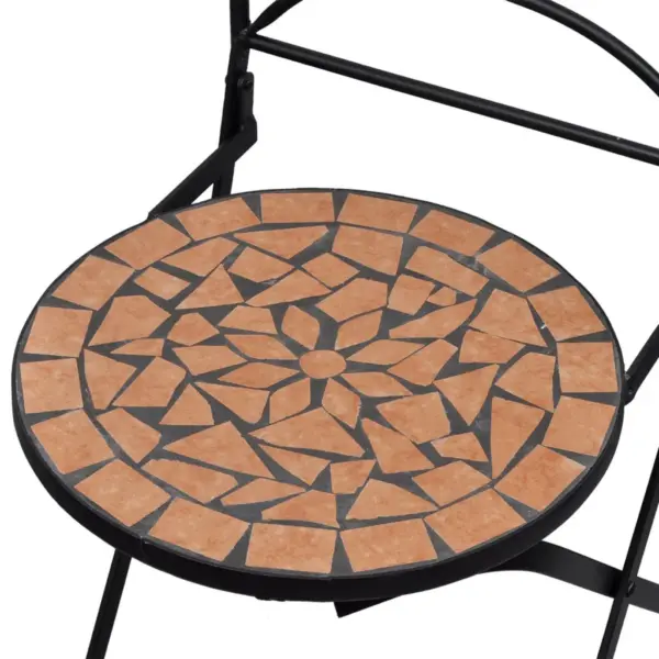 3-osaline terrakota bistrookomplekt keraamilise lauaplaadi ja istmetega, laud 60 x 70 cm – 9