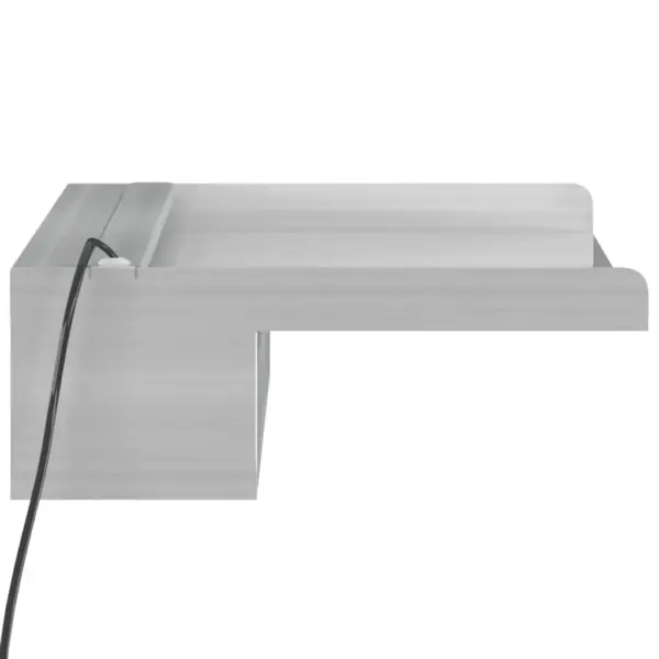 Tiigi- ja basseinikosk RGB LED-tuledega, harjatud roostevaba teras, 45 cm – 9