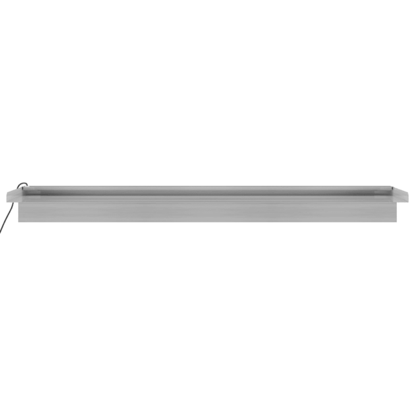 Tiigikosk RGB LED-valgustusega, harjatud roostevaba teras 304, hõbedane, 90 cm – 8