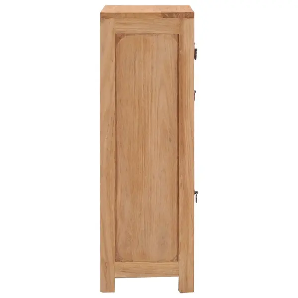 Tiigipuidust puhvetkapp 3 sahtli ja uksega, pruun, 55 x 30 x 90 cm – 4