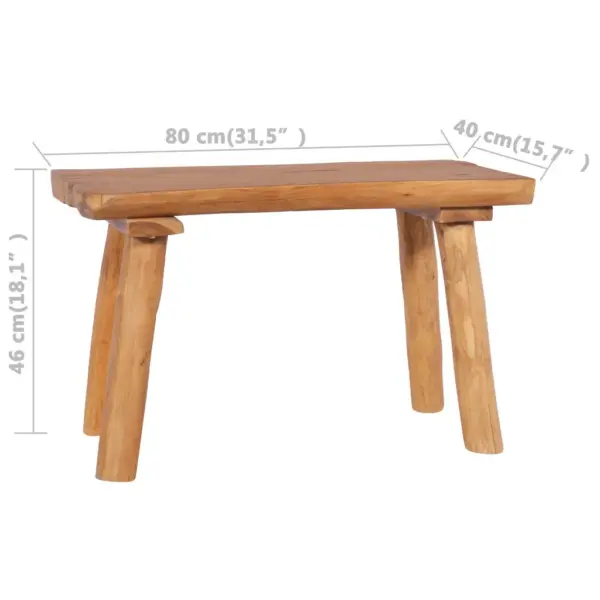 Tiigipuust aiapink 80 cm, õliviimistlusega, pruun - 6
