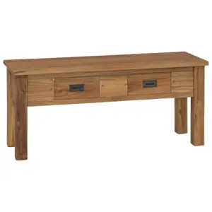 Tiigipuust esikupink 2 sahtliga, koloniaalstiil, 90 x 30 x 40 cm, pruun