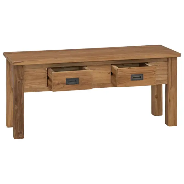 Tiigipuust esikupink 2 sahtliga, koloniaalstiil, 90 x 30 x 40 cm, pruun – 3