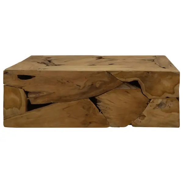 Tiigipuidust kohvilaud, pruun, 90 x 50 x 30 cm – 2