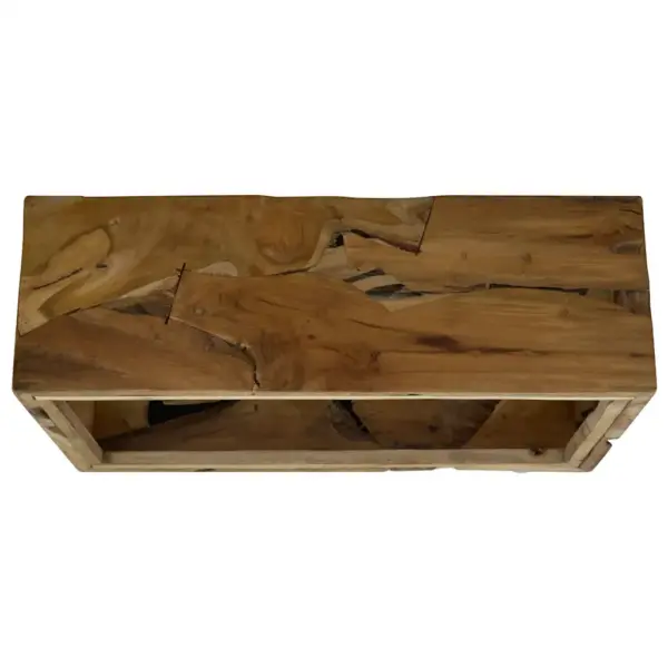 Tiigipuidust kohvilaud, pruun, 90 x 50 x 30 cm – 6