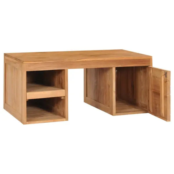 Tiigipuust koloniaalstiilis kohvilaud kapiga, 90 x 50 x 40 cm – 3