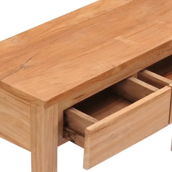 Koloniaalstiilis tiigipuust konsoollaud 3 sahtliga, 110 x 35 x 75 cm – 6