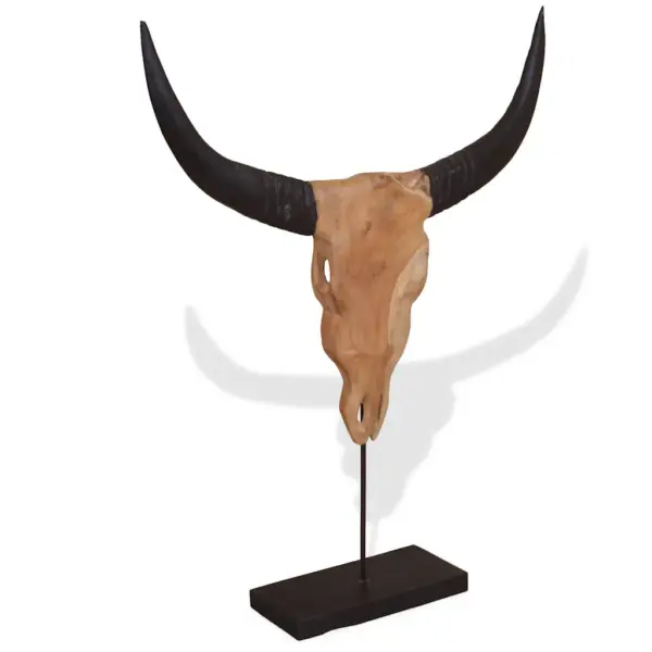 Tiigipuust pullikolju skulptuur terasalusel, 66 x 15 x 88 cm – 2