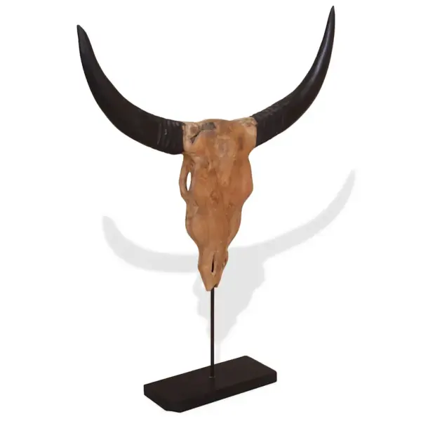 Tiigipuust pullikolju skulptuur terasalusel, 66 x 15 x 88 cm – 3