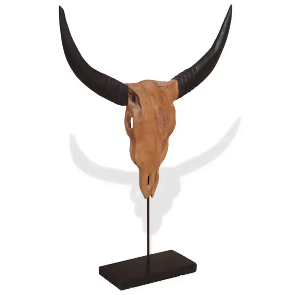 Tiigipuust pullikolju skulptuur terasalusel, 66 x 15 x 88 cm – 4