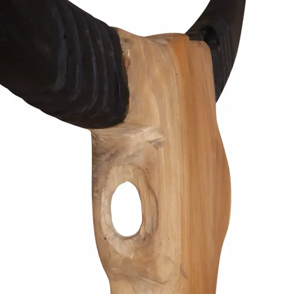 Tiigipuust pullikolju skulptuur terasalusel, 66 x 15 x 88 cm – 6