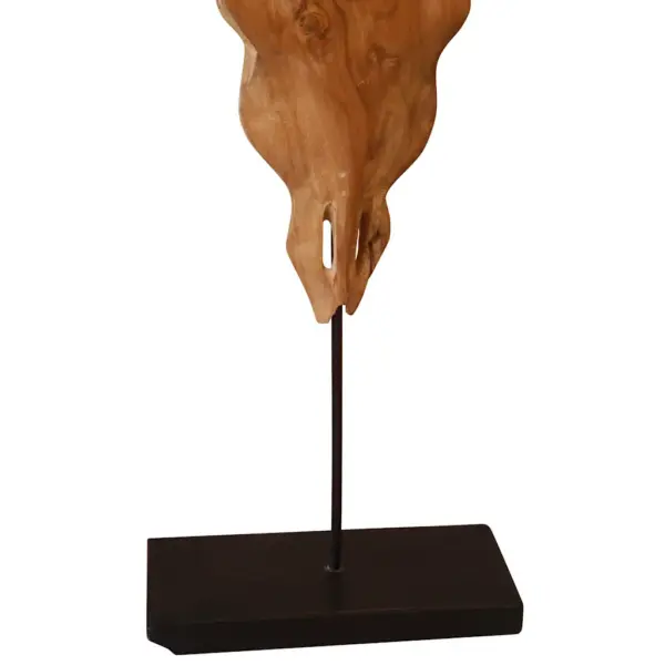 Tiigipuust pullikolju skulptuur terasalusel, 66 x 15 x 88 cm – 7