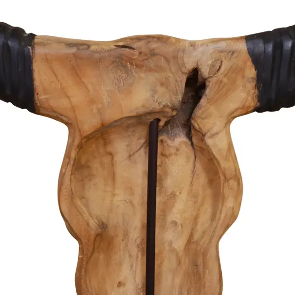 Tiigipuust pullikolju skulptuur terasalusel, 66 x 15 x 88 cm – 8