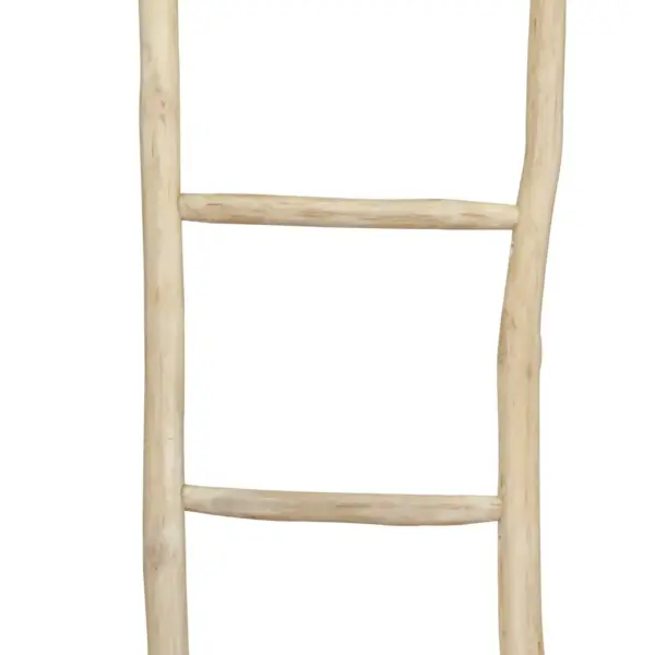 Tiigipuust käsitsi valmistatud rätikuredel 5 astmega, naturaalne, 45 x 150 cm – 2