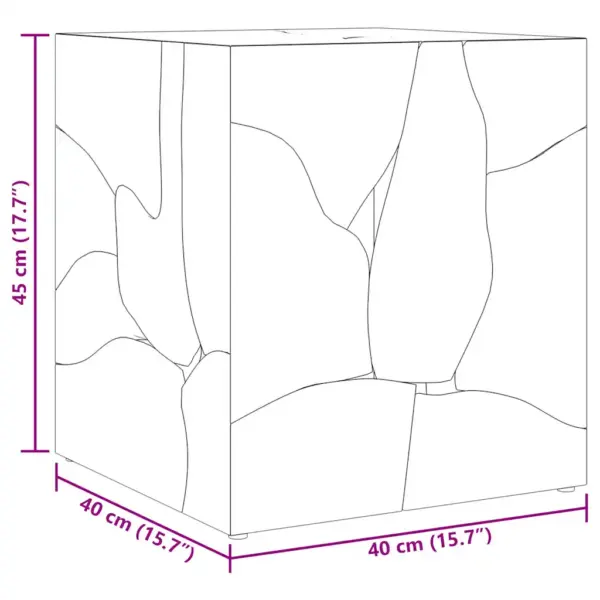 Tiigipuust taburetid ja moodultumbad, 4 tk, pruun, 40 x 40 x 45 cm – 8