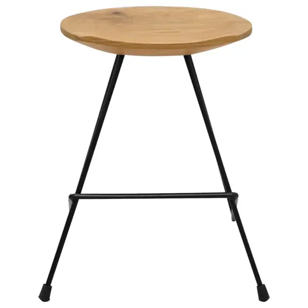 Tiigipuust taburetid musta metallraamiga, 2 tk, 40 x 40 x 46 cm – 6
