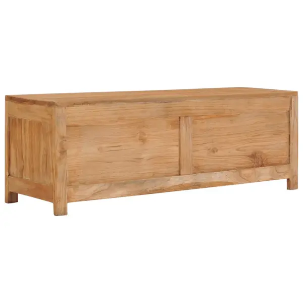 Koloniaalstiilis tiigipuust telerikapp 2 sahtli ja avatud riiuliga, 100 x 30 x 35 cm – 4