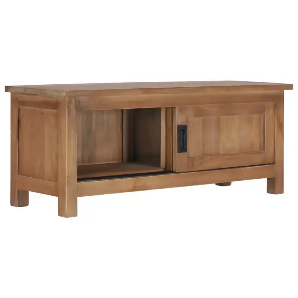 Tiigipuust telerikapp kahe liuguksega, naturaalne viimistlus, 90 x 30 x 35 cm – 2