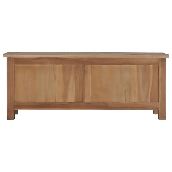 Tiigipuust telerikapp kahe liuguksega, naturaalne viimistlus, 90 x 30 x 35 cm – 4